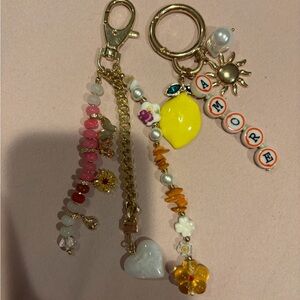 Colorful Charm Keychain with Lemon and Amore Beads